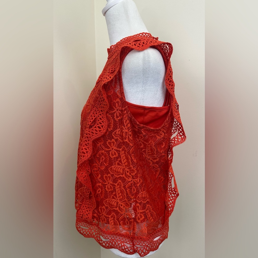 Women's Adiva Sleeveless Orange/Reddish
Lace Top & Tank Size Medium - Picture 3 of 6